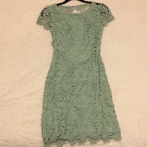 Green lace dress